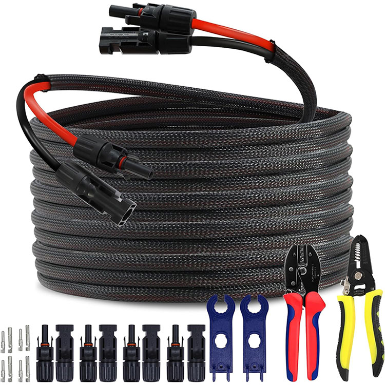 Komerciāls jumta PV masīvs 10AWG savienojuma vads 50 FT