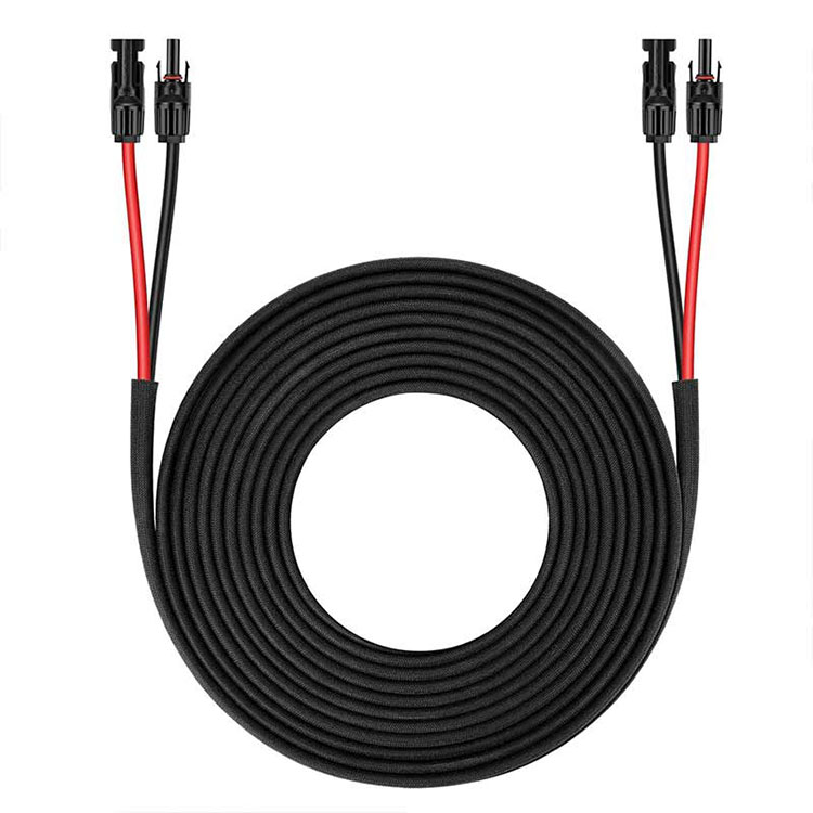 Saules paneļa pagarinājuma kabelis-25FT 10AWG(6mm2) Saules paneļa vads, dubults