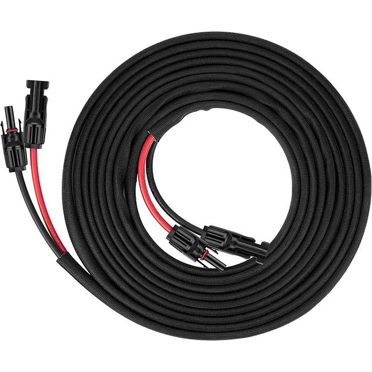 Divu vadu saules paneļa pagarinātājs — 30 Ft 10 AWG (6 mm2) saules paneļa pagarinātājs